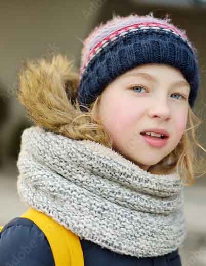 Girl in scarf