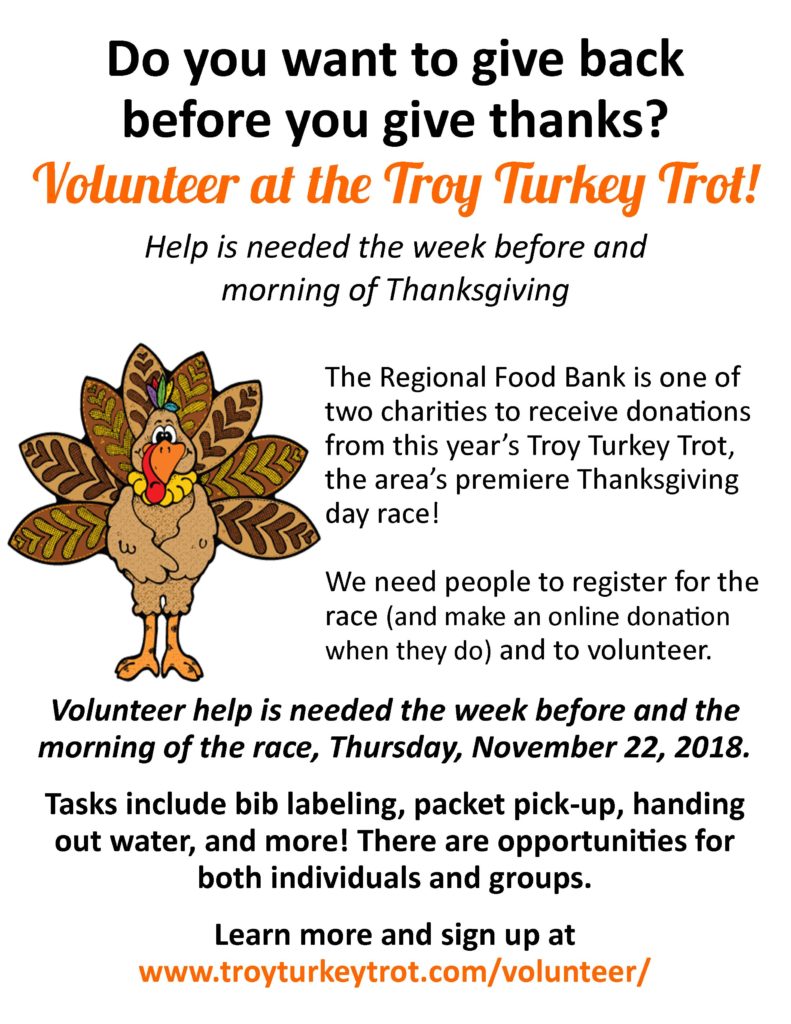 Troy Turkey Trot Regional Food Bank Of Northeastern New York